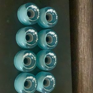 Sea blue sure grip 65 millimeters skate wheels. New